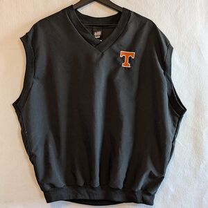 Tennessee Volunteers Black Sleeveless Pullover Logo Large Vest Sports NCAA TN